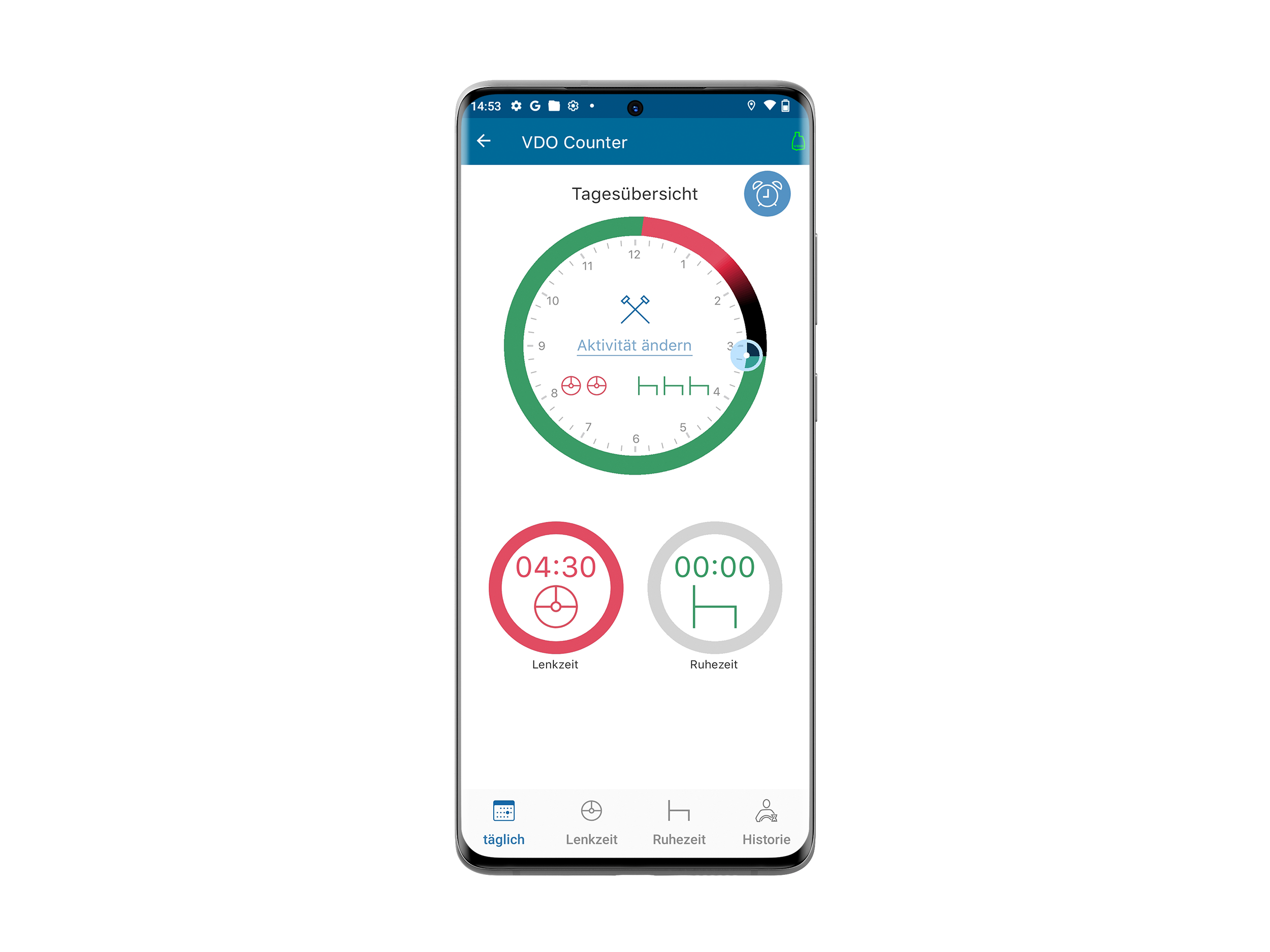 Ideal fürs Fahrpersonal Tachograph Driver App