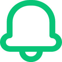 Eine grüne Glocke, die eine Erinnerung symbolisiert. 