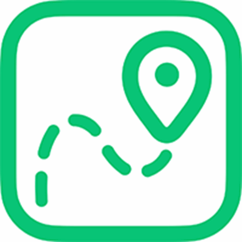 Das grüne Icon symbolisiert die Live Services von VDO, beispielsweise durch Standortauswertung. 