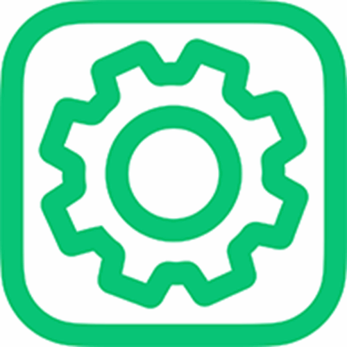 Das grüne Zahnrad-Icon symbolisiert die Möglichkeit, durch die Software von VDO Daten an einer individuellen Schnittstelle zu im- oder exportieren.
