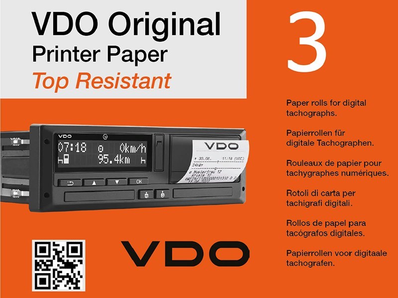 Original VDO Druckerpapier – sauber und langlebig